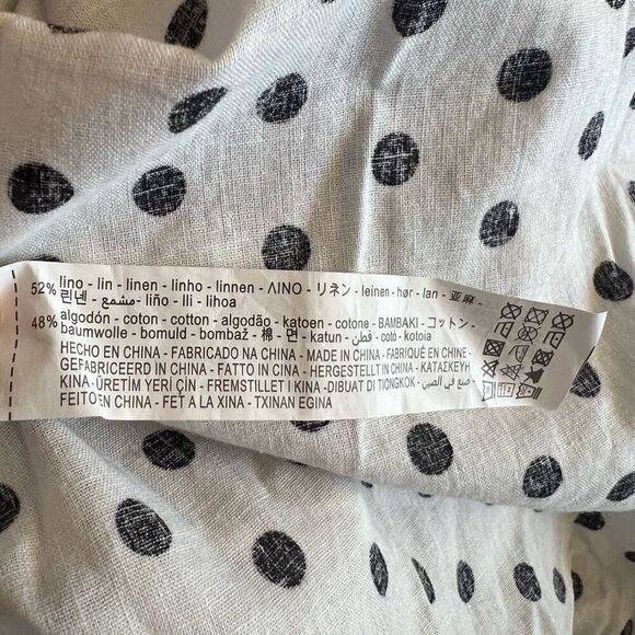 Zara Maxi Dress in White & Black Dots; Buttons & Belted size xs - Picture 7 of 8